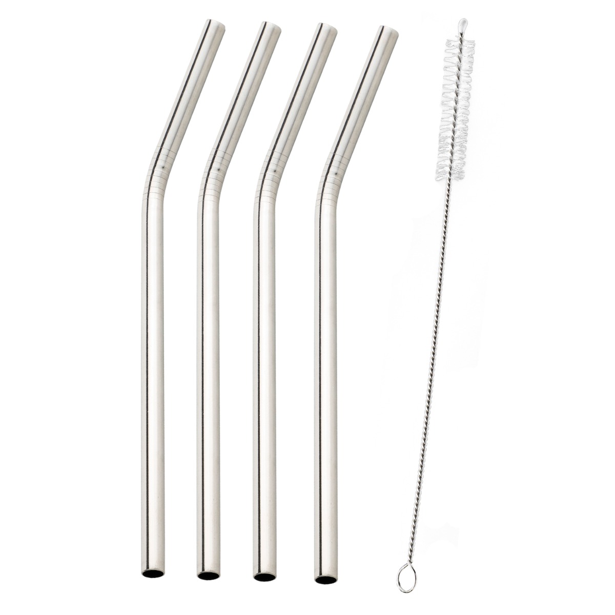 Metall Strohhalme 4er Set Trinkhalme Edelstahl Strohhalm wiederverwendbar