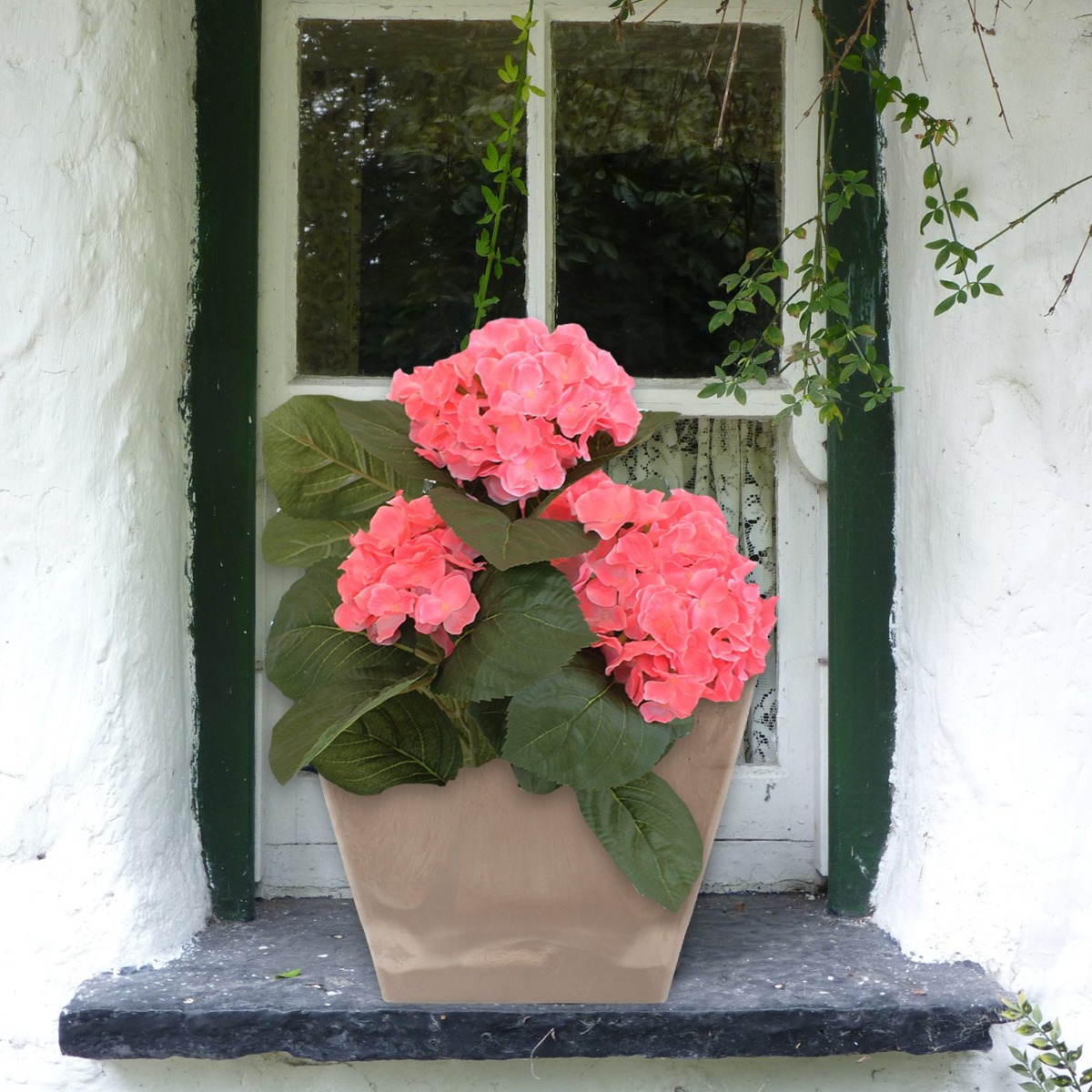 Blumentopf eckig 30 x 30 cm Ecostone Pflanzkbel nachhaltige Pflanztpfe  Farbe: | eBay.de